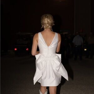 White Mini Reception Dress